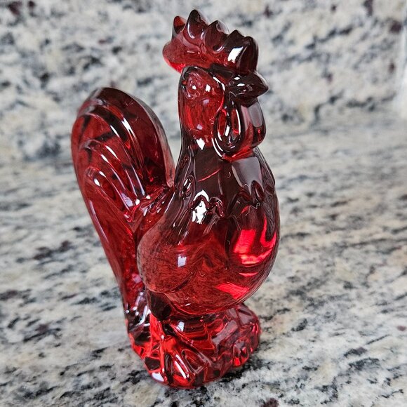 RARE MIB 2017 BACCARAT CRYSTAL ZODIAC ROOSTER CHICKEN CRYSTAL FIGURINE OBJET - Picture 3 of 10